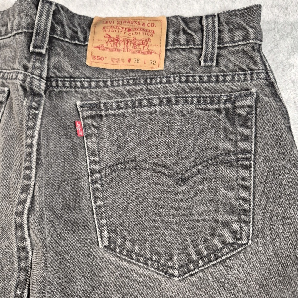 Vintage‎ Levi's 550 Black Denim 90's Men's 36x32 (34x30)